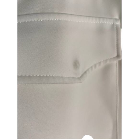 Rag & Bone Dress Pants Cropped Wide Leg High Rise Patch Pockets White Size 8 - Picture 7 of 10